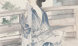 【真作】伊達盤雨/母子の図/美人画/掛軸/名家伝来/AD-136 真作】伊達盤雨/母子の図/美人画/掛軸/名家伝来/AD-136