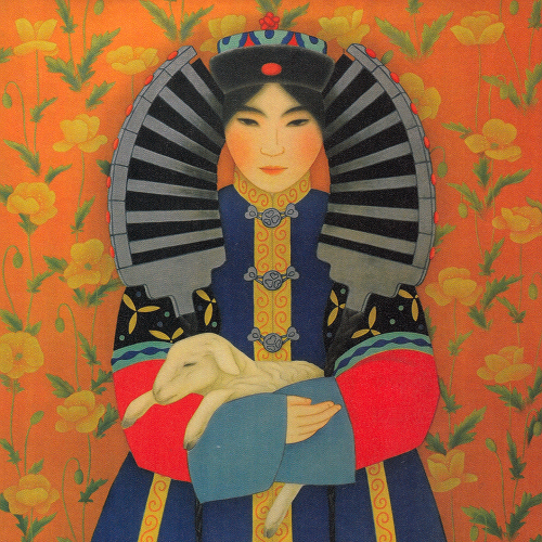 大型絵画　直筆画　伊藤三喜庵　日本自由画壇理事長 少女像 大型絵画 直筆画 伊藤三喜庵 日本自由画壇理事長 少女像 大型絵画