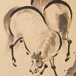 【都屋】大原呑舟 秋景山水図 屏風 紙本肉筆 師 柴田義董 父 大原呑響 日本画