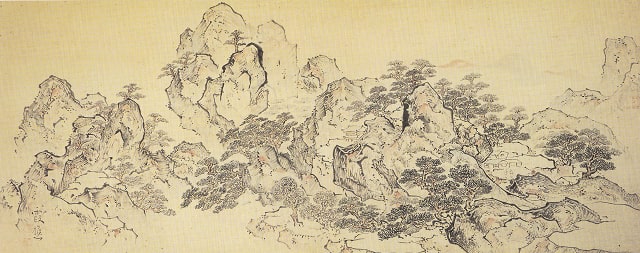 【模写】【一灯】t5484〈池大雅〉山水図 文人画の祖 江戸時代 池大雅と韓天寿 - ＵＡＧ美術家研究所