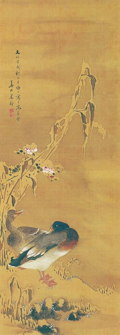 江戸後期の南画家　遠江国　静岡県西部生　渡辺崋山弟子『◆平井顕斎肉筆　★淡彩水墨山水図（米法山水図）＊紙本杉柾共箱付』掛軸　中国 渡辺崋山の弟子 南画家 平井顕斎の記念碑 曹洞宗 日照山 円成寺 (静岡