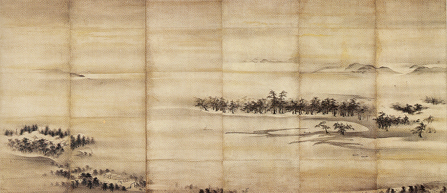 伝能阿弥「三保松原図」重文　頴川美術館蔵