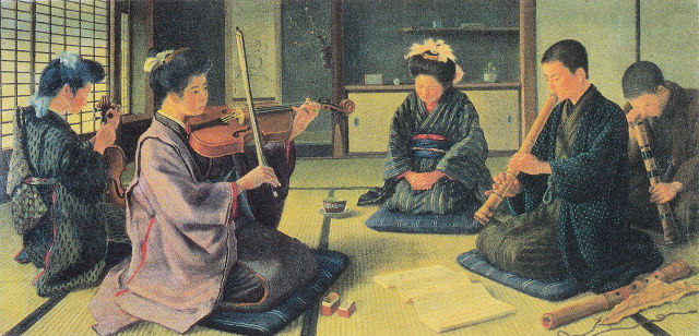 彭城貞徳「和洋合奏図」
