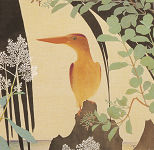 田中一村　額付「忍冬に尾長」油彩　模写 奄美大島に没した田中一村の話