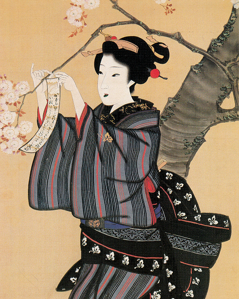 歌川春貞「祇婦図」（部分）