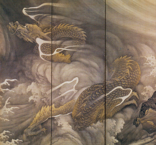 円山応挙「雲龍図屏風」（部分）
