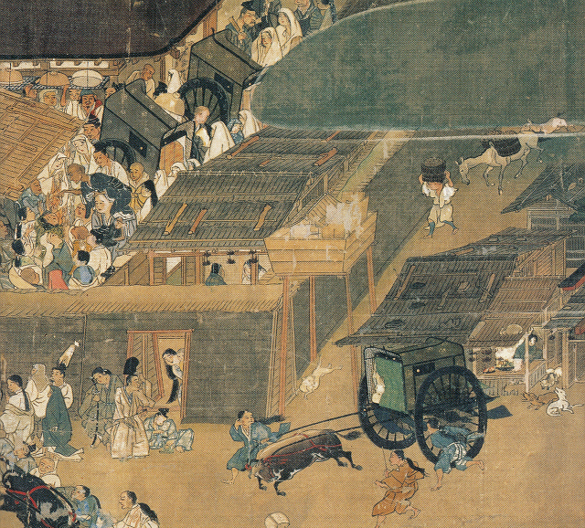 法眼円伊「一遍聖絵」(第7巻 部分)国宝 東京国立博物館蔵