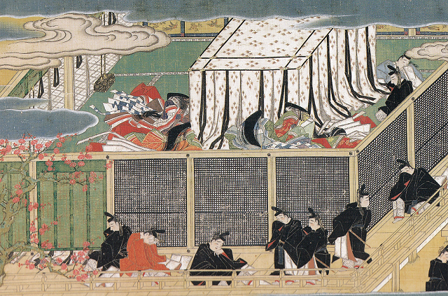 粟田口隆光「誉田宗廟縁起絵巻」上段第１段　重文　大阪・誉田八幡宮蔵