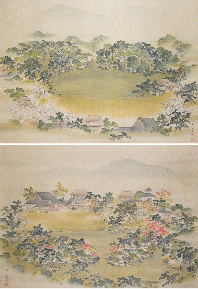 岸連山「枳殻御殿春秋図」敦賀市立博物館蔵