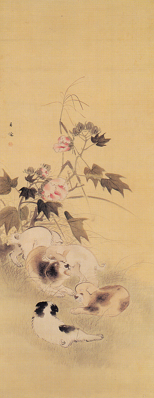 小林呉嶠「秋庭戯犬」