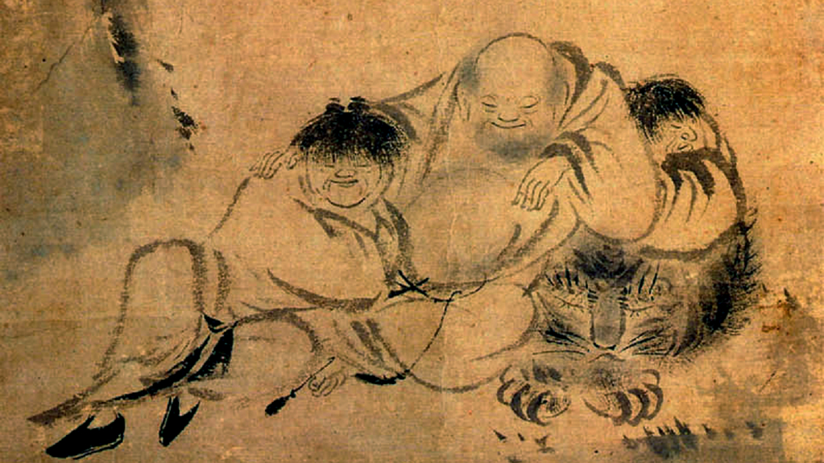 掛軸 黙庵 布袋図 木箱 工芸 水墨画 南北朝時代の禅僧 5-22 m10650510011_1.jpg?1767940079