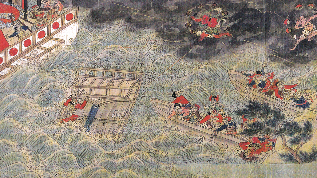 土佐光信「清水寺縁起絵巻」巻中第1段(部分)重文 東京国立博物館蔵