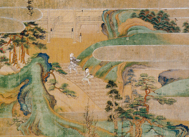 六角寂済「融通念仏縁起絵巻」(上巻第1段部分)重文 京都・清凉寺蔵