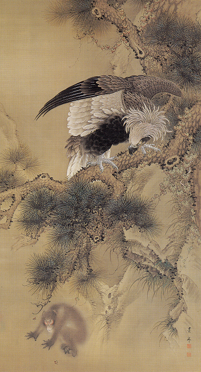 今尾景年「鷲猿図」東京国立博物館蔵