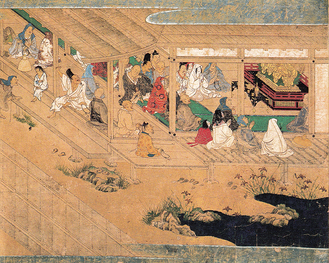 藤原行秀「融通念仏縁起絵巻」（下巻第９段部分）重文　京都・清凉寺蔵