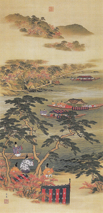 原在泉「大堰川御遊図」敦賀市立博物館蔵