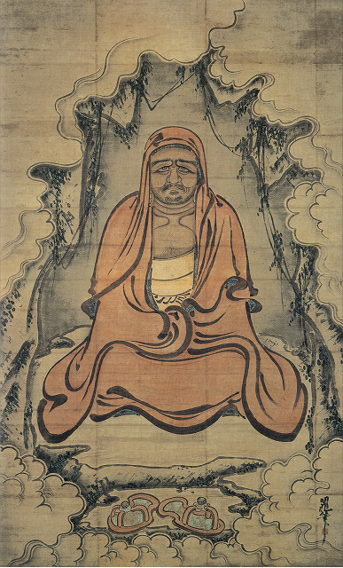 吉山明兆「達磨図」重文　京都・東福寺蔵