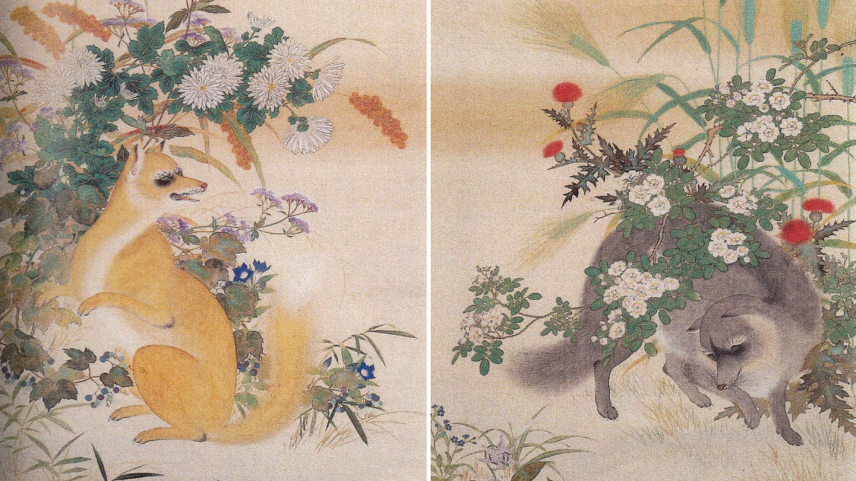 最新作正規品明治時代の江戸琳派絵師　山本光一　人物図　風俗画　屏風　Ａ１２ 人物、菩薩
