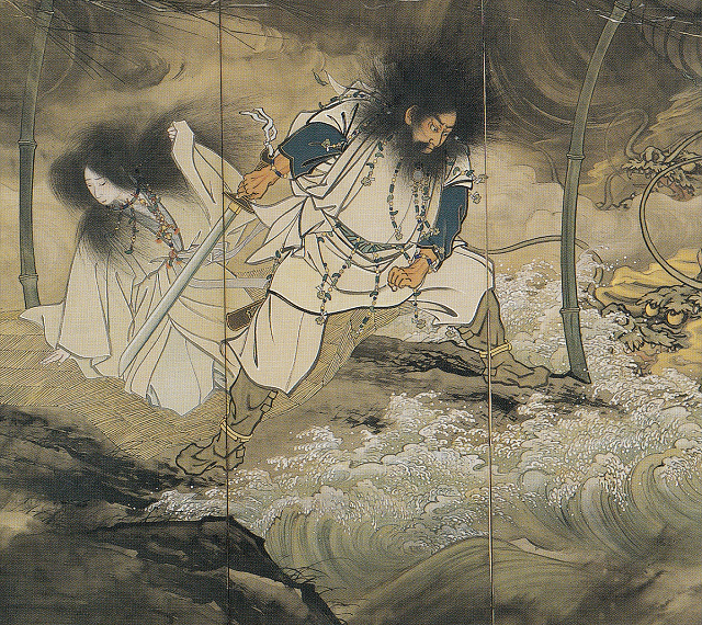 鈴木松年「日本武尊・素戔鳴尊」(部分)