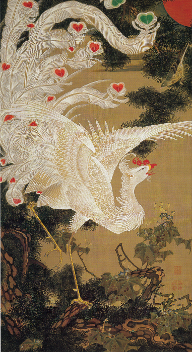 伊藤若冲「動物綵絵」のうち「老松白鳳図」皇居三の丸尚蔵館蔵